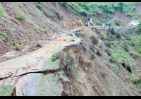 चंपावत में भारी बारिश के बाद भूस्खलन