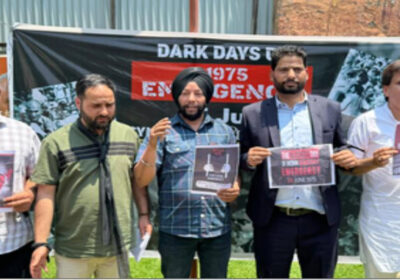 जम्मू-कश्मीर में आपातकाल की याद में मनाया काला दिवस