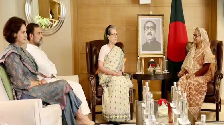 सोनिया गांधी ने बांग्लादेश की प्रधानमंत्री शेख हसीना से मुलाकात की