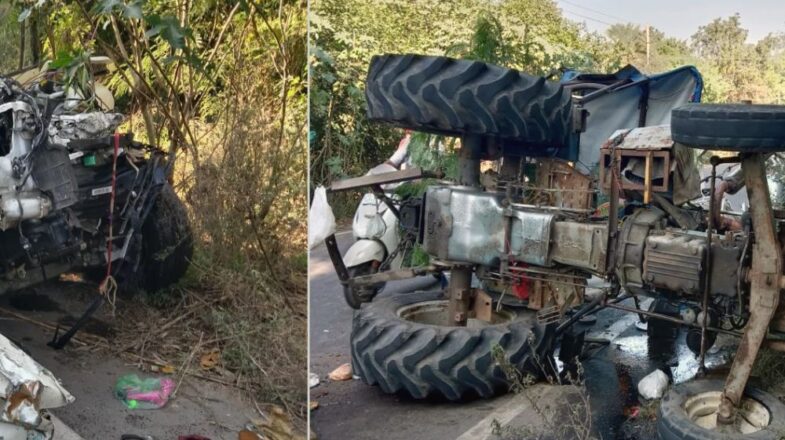 ट्रक ने कांवड़ियों से भरी ट्रैक्टर ट्रॉली में मारी टक्कर, दो की मौत