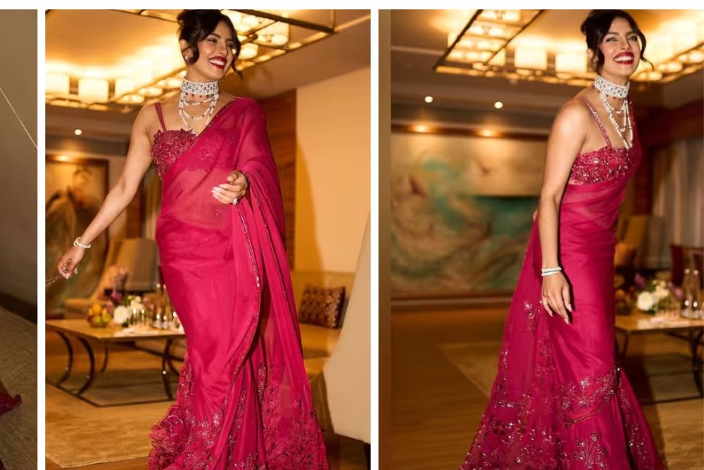 Priyanka Chopra Saree Look