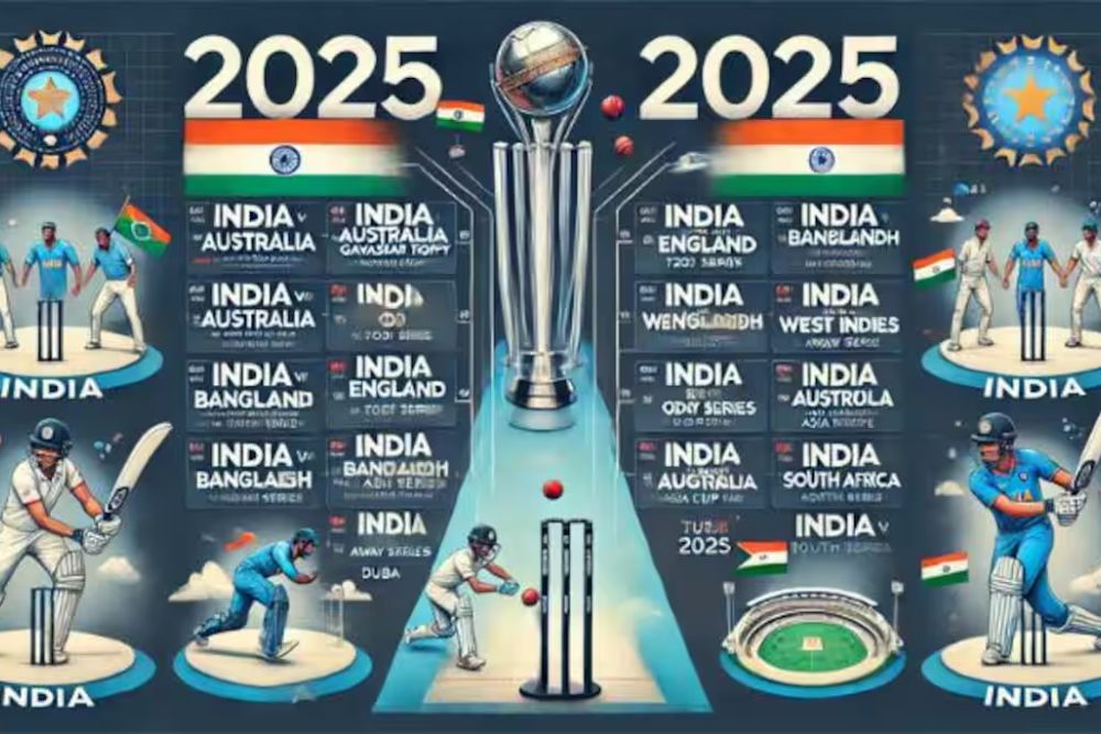 Team India 2025 schedule 2025 में Team India का कब और कहां होगा मुकाबला