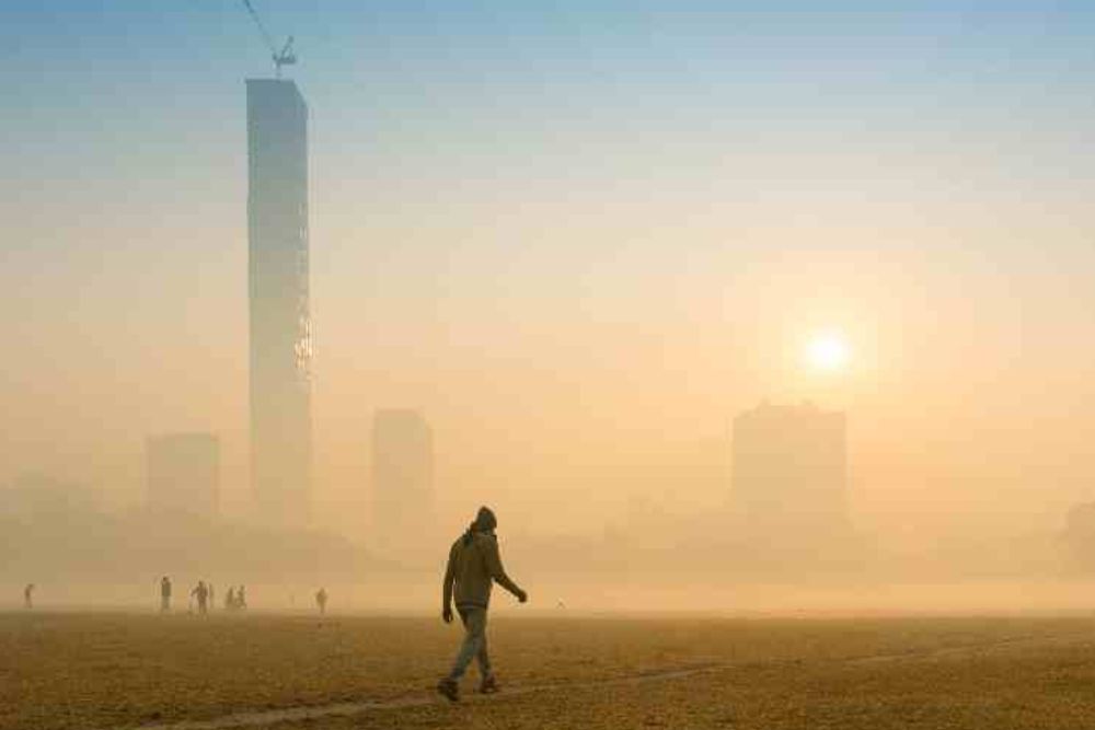 morning walk in winter